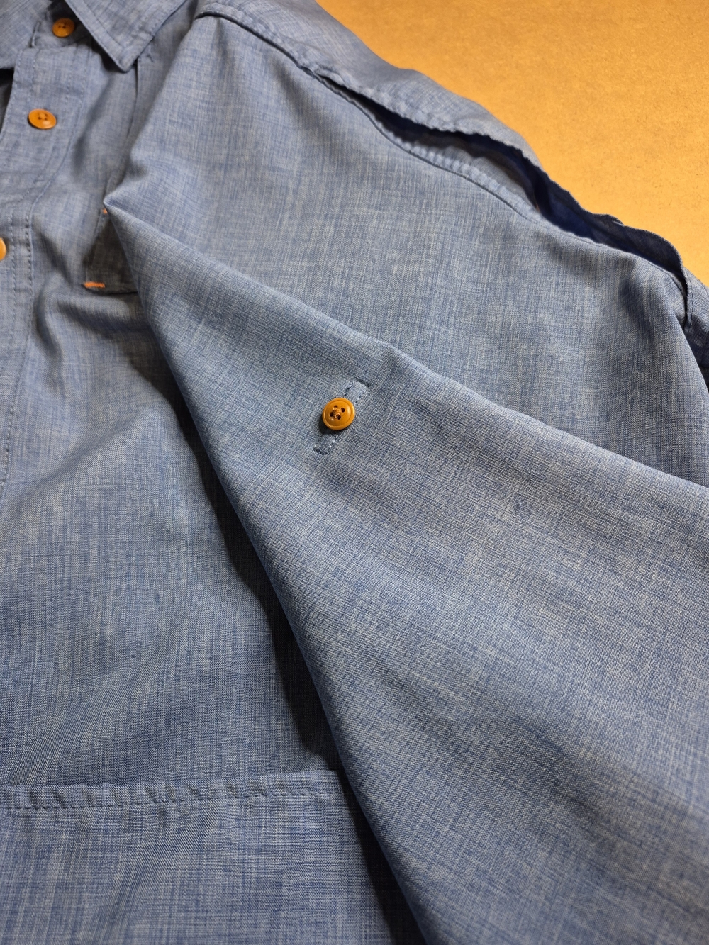 Orvis Men’s Bright Blue Button-Down Shirt 4641/4 - Picture 14 of 15